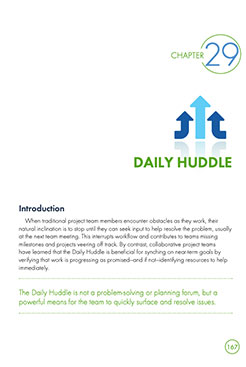 preview of the daily huddle chapter in TDC