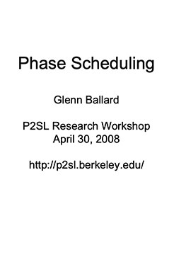 phase scheduling in the last planner system pdf preview